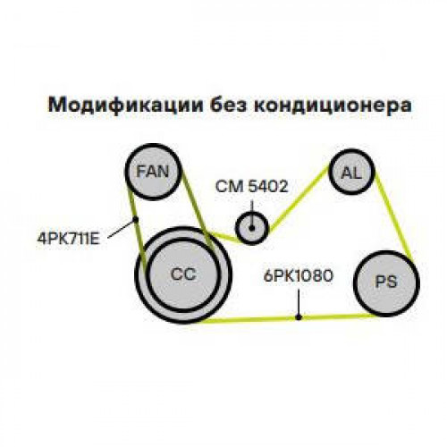 Ролик приводного ремня для автомобилей VW Tiguan (07-)/Transporter T5 (03-) 2.0TDi с натяжным механизмом