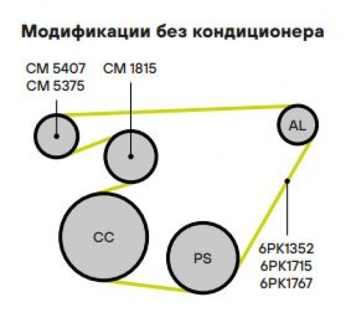 Ролик приводного ремня для автомобилей VW Transporter T4 (90-) 2.0i/2.4i/2.5i/2.5d (натяжной)