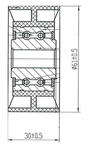 Ролик приводного ремня для автомобилей Peugeot 408 (12-)/Ford Transit (13-) 1.4d/1.5d/1.6d (опорный)