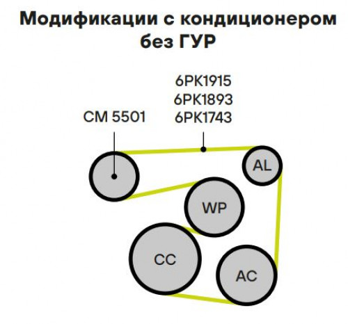 Ролик приводного ремня для автомобилей Ford Focus I (98-) 1.4i/1.6i Zetec-S с натяжным механизмом