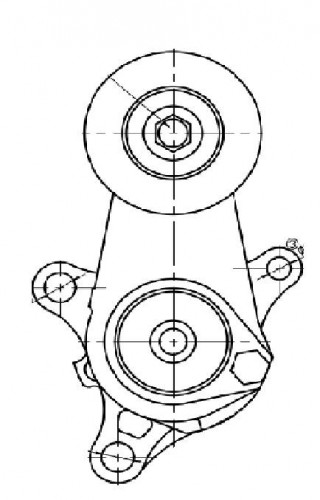 Ролик приводного ремня для автомобилей Toyota LC Prado (02-)/Fortuner (04-) 2.7i с натяжным механизмом
