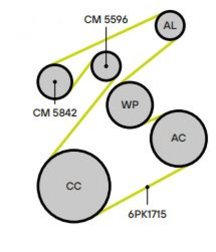 Ролик приводного ремня для автомобилей BMW X1 F48 (15-) 1.2i/1.5i/2.0i/1.5d/2.0d [B46/8;36/8;37/7] (только ролик)