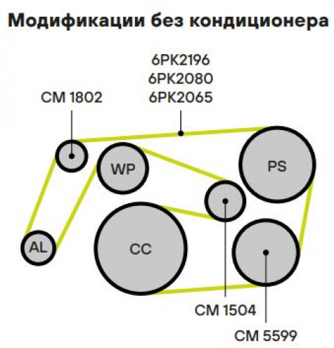 Ролик приводного ремня для автомобилей Mercedes-Benz Sprinter (00-) 2.1d/2.7d (опорный) с кронштейном (без кондиционера)