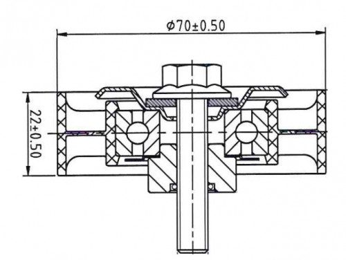 Ролик приводного ремня для автомобилей Iveco Daily III (99-)/Daily IV (06-)/Daily V(11-)/Daily VI (14-) 3.0d (натяжной) компрессора кондиционера