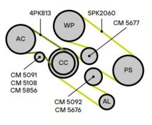 Ролик приводного ремня для автомобилей BMW 5 E39 (95-) 2.5d/3.0d [M57] (опорный) генератора