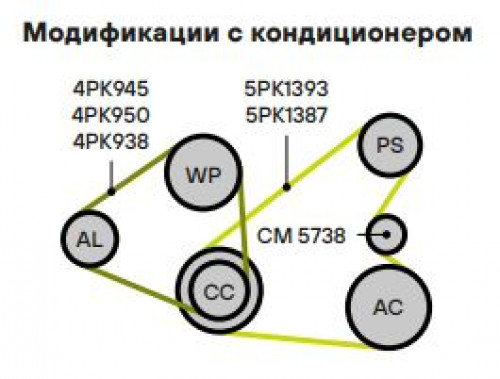 Ролик приводного ремня для автомобилей Hyundai Santa Fe (00-)/Sonata (98-) 2.0i/2.4i A/C+ натяжной