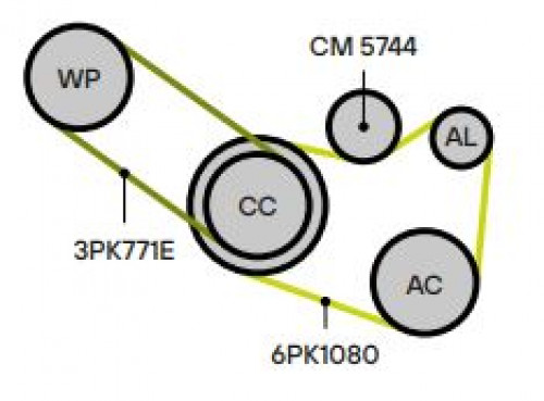 Ролик приводного ремня для автомобилей Kia Sorento IV (20-)/K5 (20-) 2.5i (с натяжным механизмом)