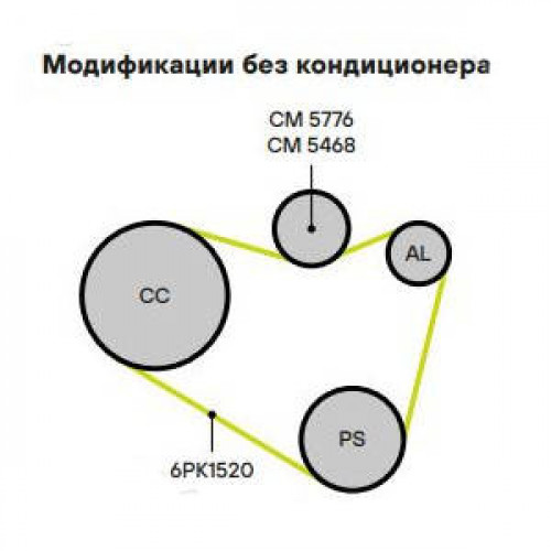Ролик приводного ремня для автомобилей Skoda Octavia (96-) 1.4i (натяжной)