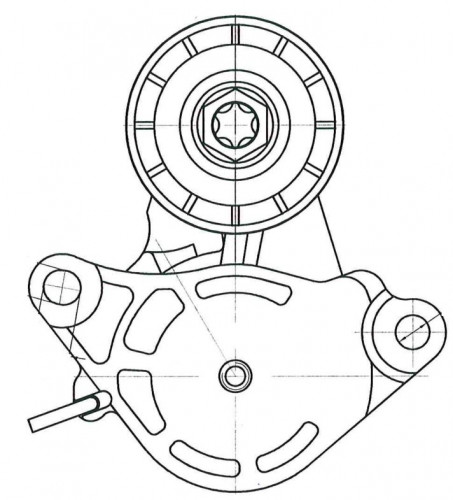 Ролик приводного ремня для автомобилей BMW X1 F48 (15-) 1.2i/1.5i/2.0i/1.5d/2.0d [B46/8;36/8;37/7] (с натяжным механизмом)