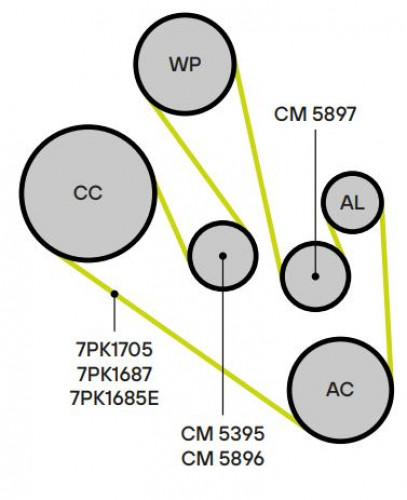 Ролик приводного ремня для автомобилей Nissan X-Trail T32 (14-)/Qashqai II (13-) 1.6dCi (с натяжным механизмом)