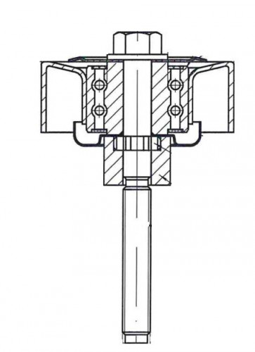 Ролик приводного ремня для автомобилей Cadillac SRX (09-)/Chevrolet Captiva (06-) 3.0i/3.2i/3.6i опорный