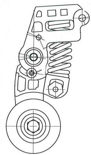 Ролик приводного ремня для автомобилей Lexus RX (15-)/NX (14-) 2.0T [8AR] (с натяжным механизмом)