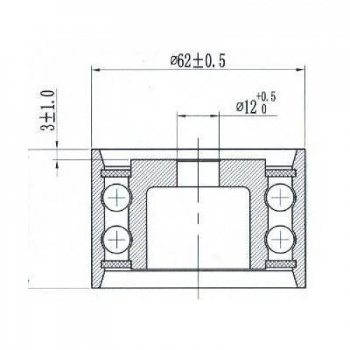 Ролик ГРМ для автомобилей Toyota LC Prado 90 (96-) 3.4i (опор.) (CM 6199)