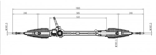 Механизм рулевой (рейка) для автомобиля Toyota Yaris (05-) (механический)