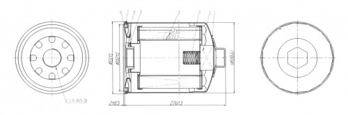 Фильтр масляный для автомобилей FAW J6/J7 [CA6DM2/3], Урал/ГАЗ/ПАЗ [дв. ЯМЗ-534/536]