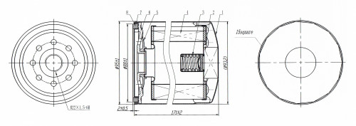 Фильтр масляный для спецтехники JCB 100-900-series/CX/DX/VM-series [JCB 444]