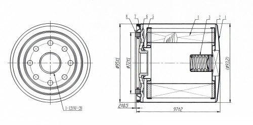 Фильтр КПП для спецтехники JCB 200/500/900-series/CX/DX/TM-series