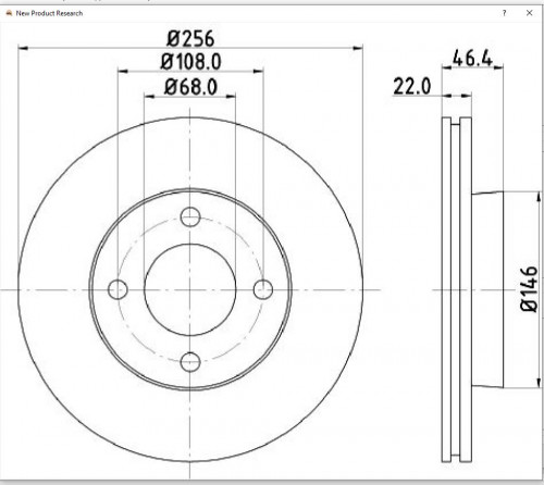 Диски тормозные для автомобилей Audi 80 / 90 / 100 (78-) передний d=256