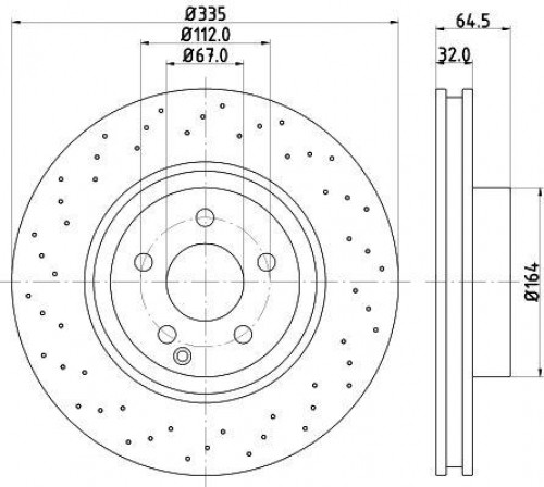 Диски тормозные для автомобилей Mercedes S (W221) (05-) передний d=335