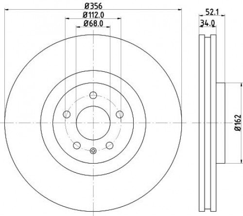 Диски тормозные для автомобилей Audi A6 (11-) / A7 (10-) / A8 (10-) передний d=356