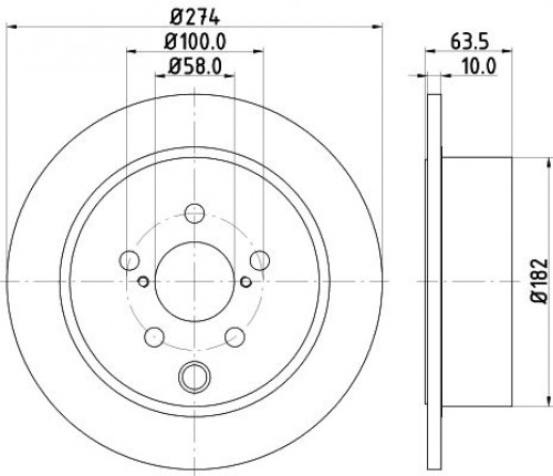 Диски тормозные для автомобилей Subaru Impreza (11-) / Forester (12-) / XV (12-) / (17-) задний d=274