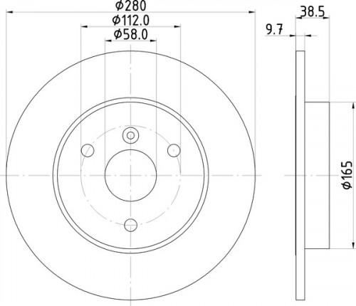Диски тормозные для автомобилей Smart Fortwo (05-) передний d=280