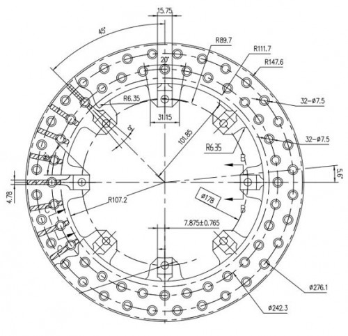Диски тормозные для автомобилей с суппортами Wilwood d=298 thk=31.9
