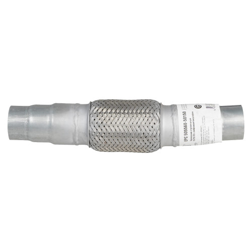 Переходник ступенчатый 50/55/60 L=350 с виброкомпенсатором 50х150 (нержавеющая алюминизированная сталь)