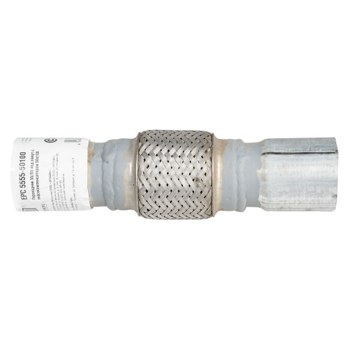 Переходник 55/55 L=250 под хомут с виброкомпенсатором 55х100 (нержавеющая алюминизированная сталь)