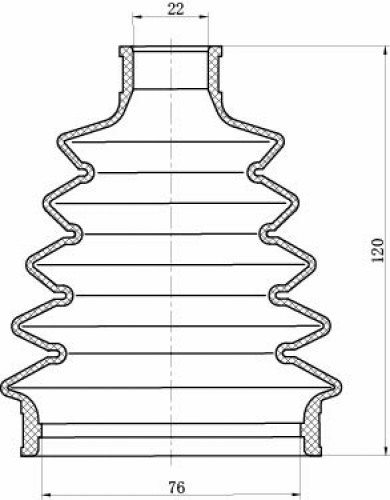 Пыльник ШРУСа наружного для автомобилей Chevrolet Malibu (15-) 1.5T/2.4i AT