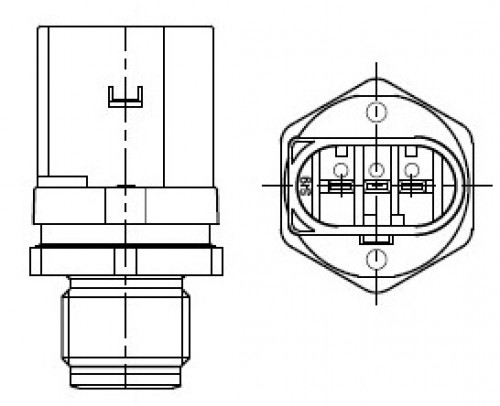 Датчик давления топлива для автомобилей BMW X5 F15 (13-)/X6 F16 (14-) 3.0D