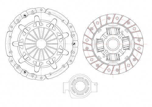 Комплект сцепления для автомобилей Fiat Albea (07-) 1.4i в сборе с муфтой