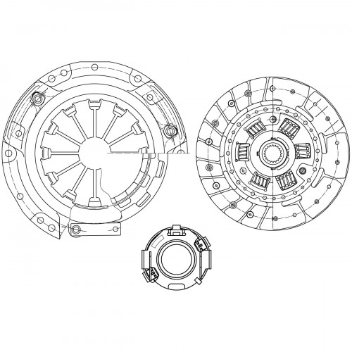 Комплект сцепления для автомобилей Geely MK (08-) / MK Cross (10-) / Оtaka CK (07-) 1.5i в сборе с муфтой