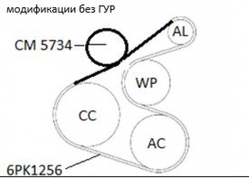 Ремкомплект привода для автомобилей Hyundai Solaris (17-) 1.4i/1.6i (6PK1256+ролик)