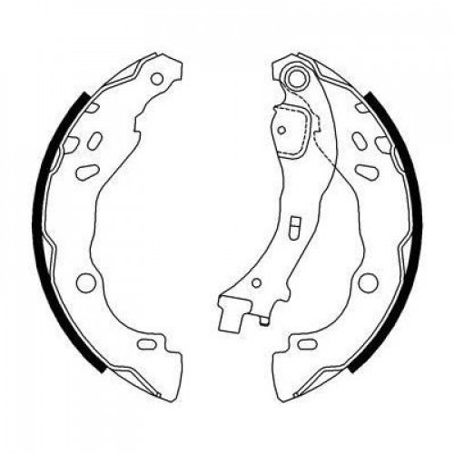 Колодки тормозные для автомобилей Citroen C3 (03-)/C2 (02-)/Peugeot 1007 (05-) барабанные 203x37