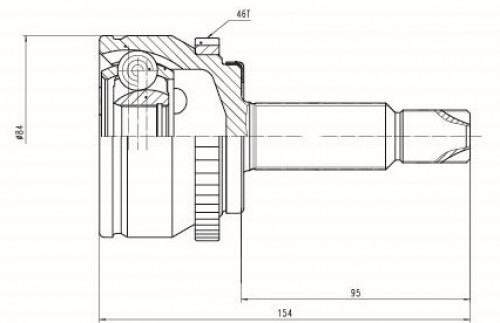 ШРУС наружный для автомобилей Hyundai Elantra MD (11-)/i30 (11-) 1.6i AT