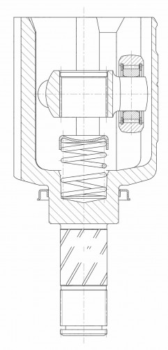 ШРУС внутренний левый для автомобилей Renault Duster (10-) 1.6i 5MT 2WD