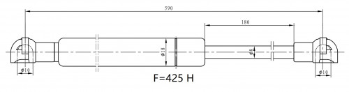 Амортизатор (упор) для автомобилей Nissan Note (06-) (багажника газовый)
