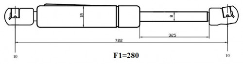 Амортизатор (упор) для автомобилей Audi A6 C5 (97-) (капота)