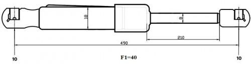 Амортизатор (упор) для автомобилей Ford Focus III (11-) седан (багажника газовый)