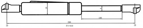 Амортизатор (упор) для автомобилей Hyundai Santa Fe (12-) / Land Rover Range Rover III (02-) (капота)