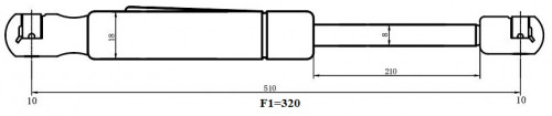 Амортизатор (упор) для автомобилей Volvo XC90 (02-) (капота)