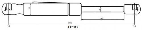 Амортизатор (упор) для автомобилей Volvo XC70 (07-)/S80 II (06-) (капота)