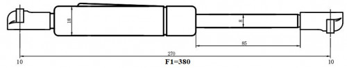 Амортизатор (упор) для автомобилей Volvo S60 (00-) (багажника газовый)