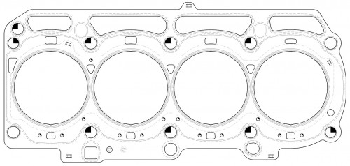 Прокладка ГБЦ для автомобилей Toyota RAV4 (18-)/Camry (18-)/Lexus ES (18-) 2.5i [A25A-FKS]