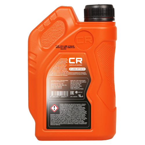 Масло трансмиссионное для АКПП CARVILLE RACING D-LINE ATF DX III 1L