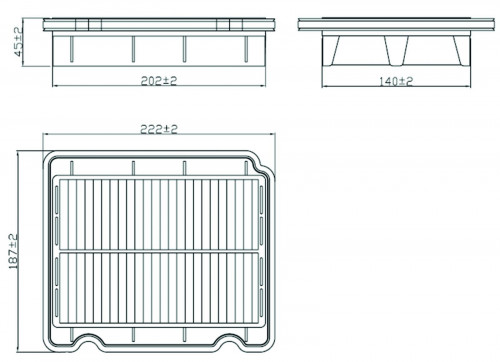 Фильтр воздушный для а/м Chevrolet Aveo (02-) 1.2i/1.4i