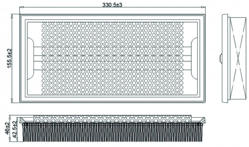 Фильтр воздушный для а/м Mercedes S W140 (98-) 4.2i/5.0i/FAW Oley (12-) 1.5i