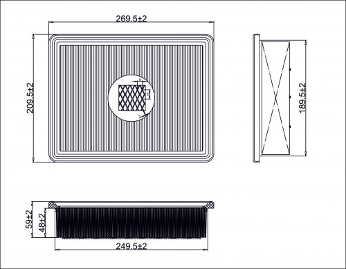 Фильтр воздушный для а/м Sollers Atlant (23-)/JAC Sunray (23-) 2.7D