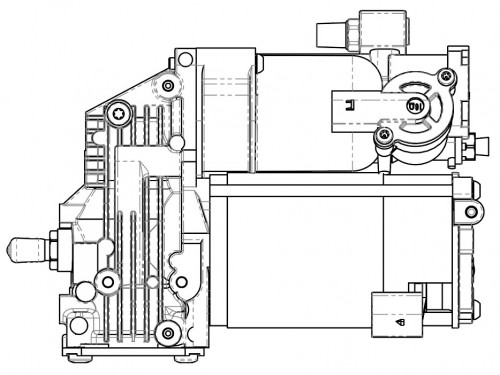 Компрессор пневмоподвески для а/м Land Rover Range Rover IV (12-) 3.0d/4.4d